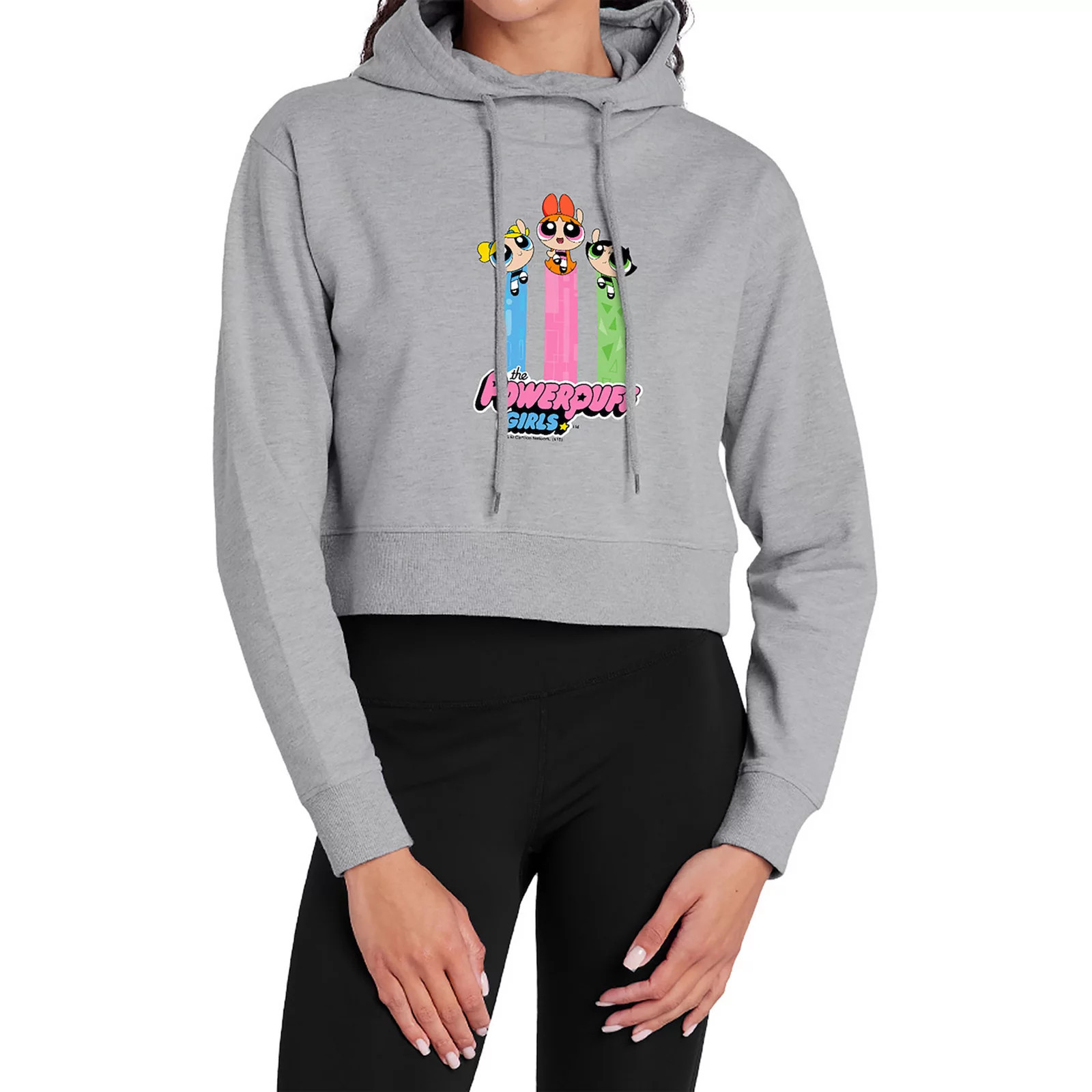 Juniors' Powerpuff Girls Take Flight Cropped Hoodie, Girl's, Size: XXL, Gray | Kohl's