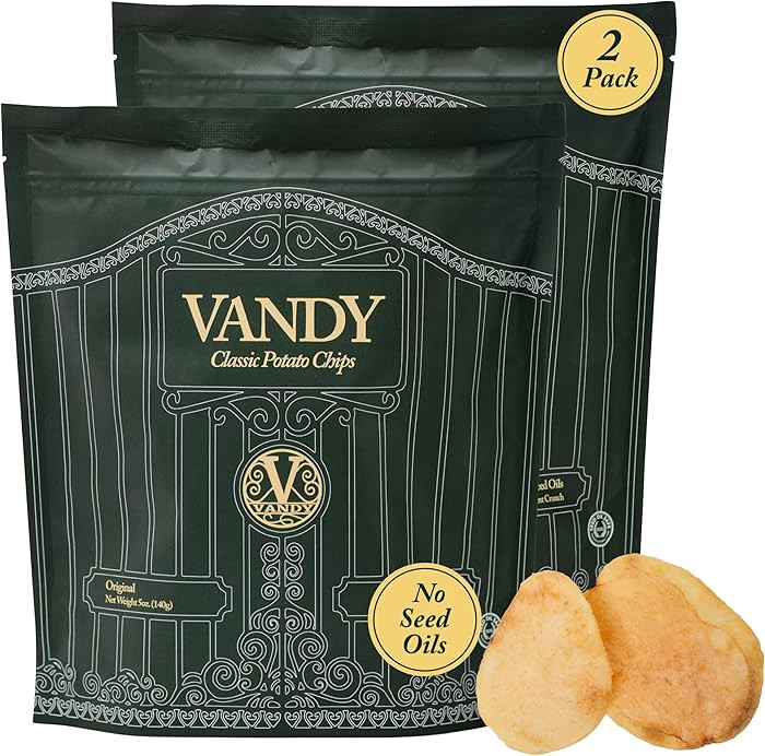 Vandy Crisps Potato Chips - Vegetable & Seed Oil Free Snacks - Gluten Free Potato Chip - Healthy ... | Amazon (US)