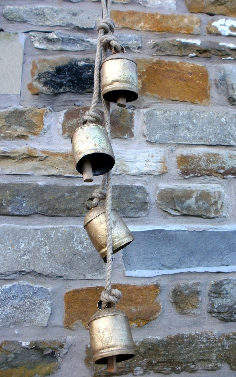 Carfar Handicrafts Shabby Chic Country Style Rustic Metal Hanging Giant Cow Bells | Amazon (US)