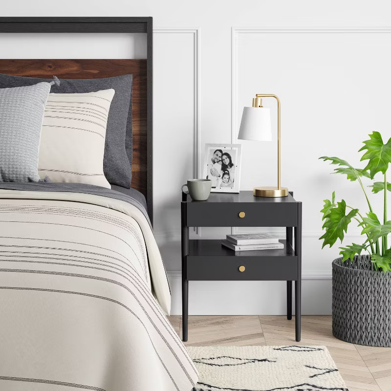 2 Drawer Nightstand Charcoal Gray - Project 62™ | Target