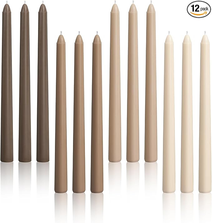 Viyffo 10-Inch Taper Candles, 12-Pack \u2013 Smokeless & Unscented | Amazon (US)