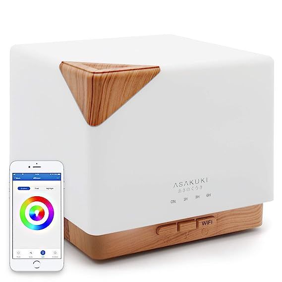ASAKUKI Smart Wi-Fi 700ml Essential Oil Diffuser- App Control Compatible with Alexa, Aroma Humidi... | Amazon (US)