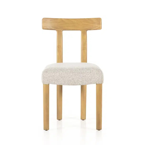 Lobardy Slat Back Side Chair in Burnished Parawood/Brunswick Pebble | Wayfair North America