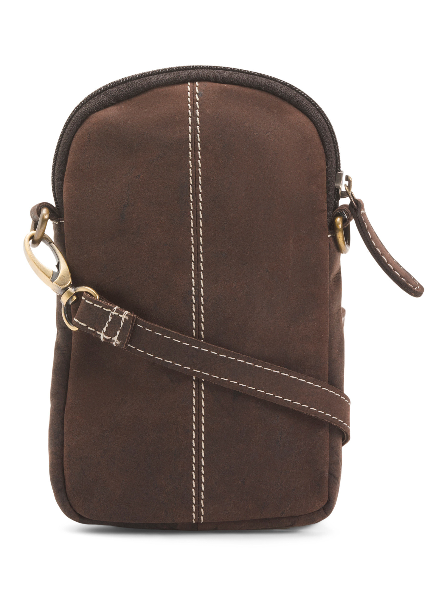 Unisex Nubuck Leather Hunter Small Crossbody Belt Bag | TJ Maxx