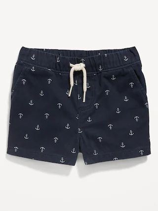 Functional-Drawstring Printed Twill Shorts for Baby | Old Navy (US)