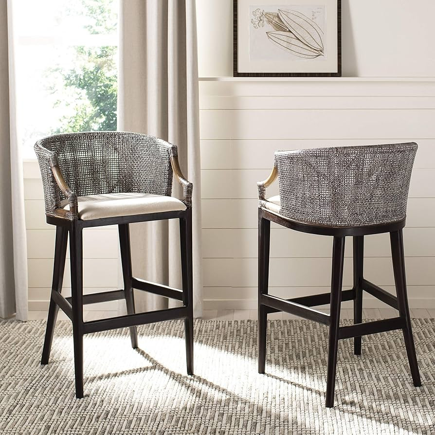 Safavieh Home Collection Brando Brown 28-inch Bar Stool | Amazon (US)