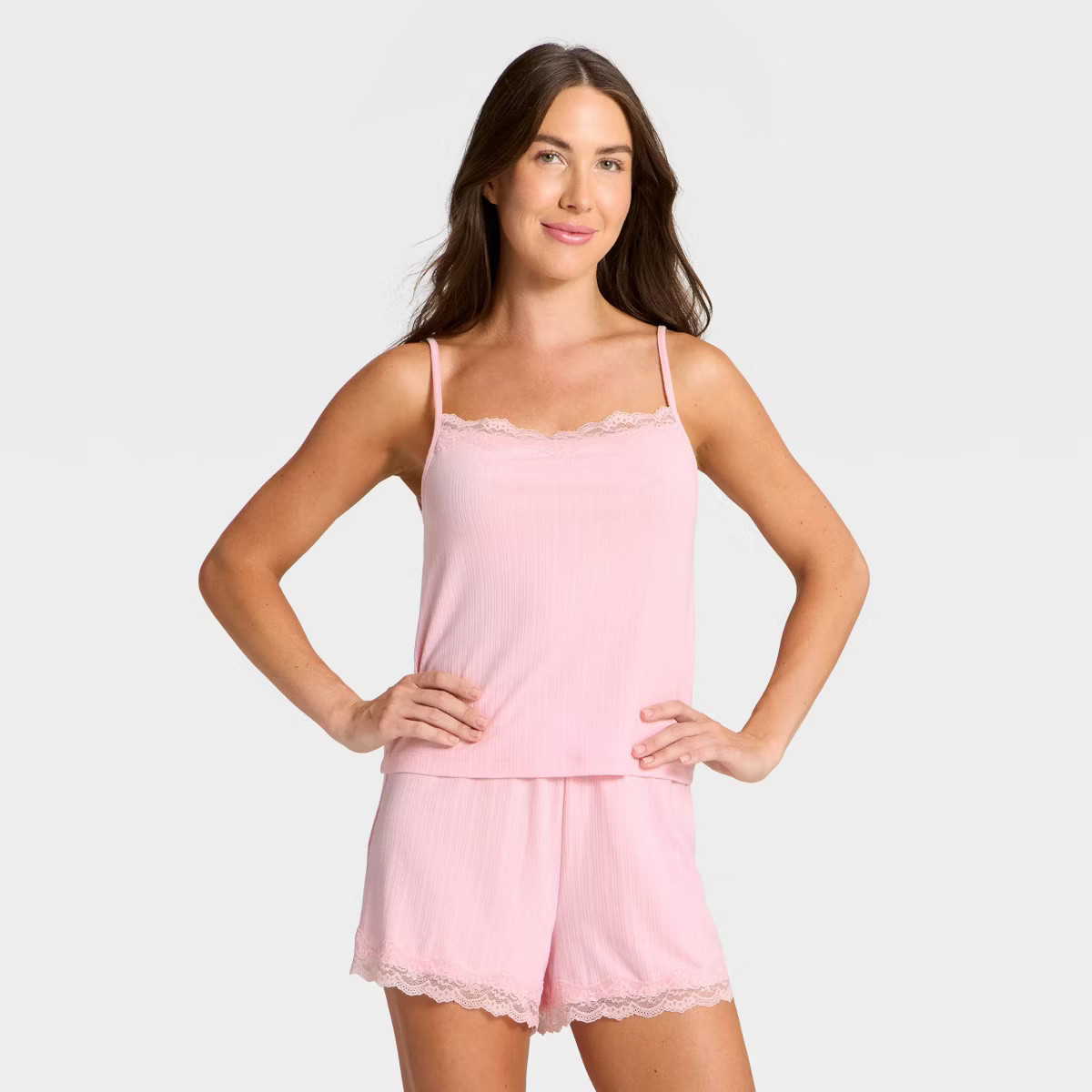 Women's Variegated Rib Tank and Shorts Pajama Set - Auden™ | Target