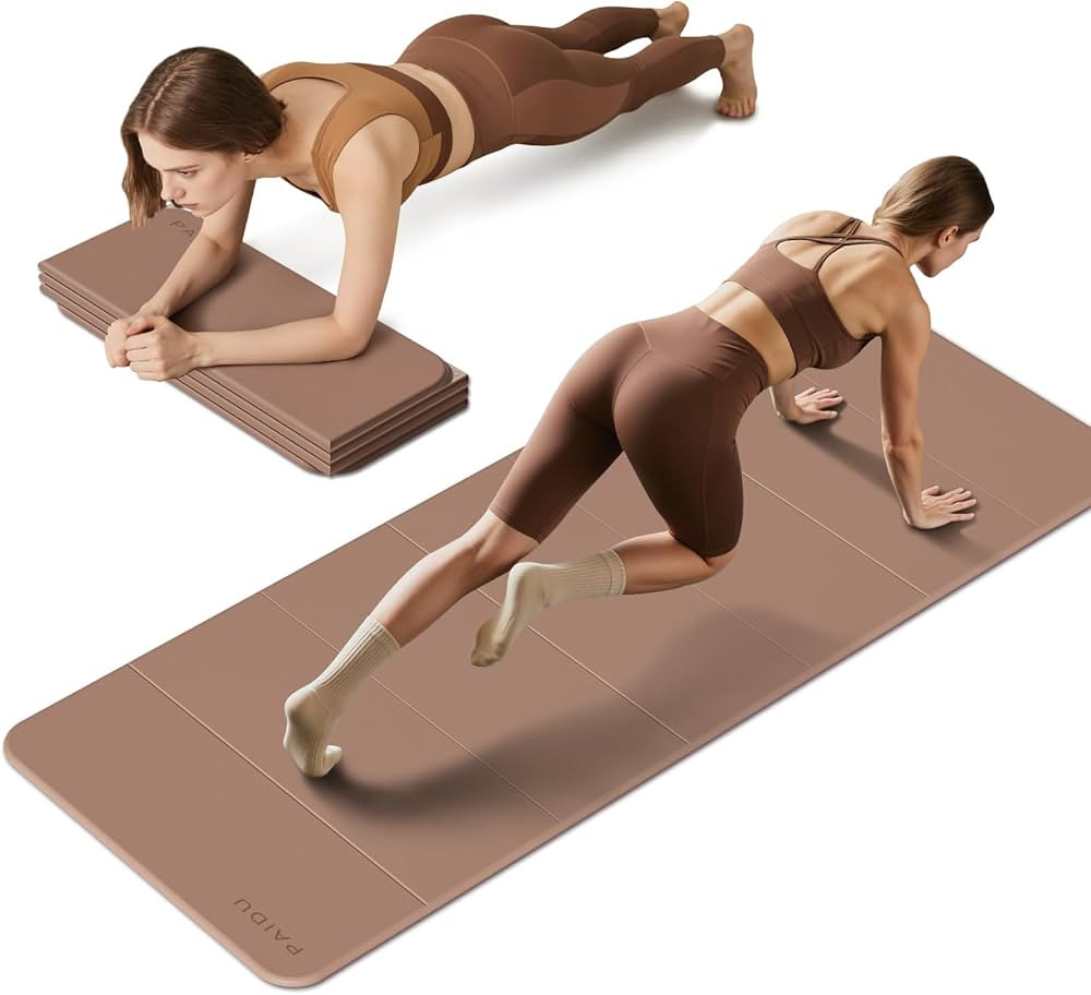 Foldable Fitness Yoga Mat | 2/5" (10MM) Extra Thick | SGS Certified Non-Slip TPE | 75x26" Extra L... | Amazon (US)