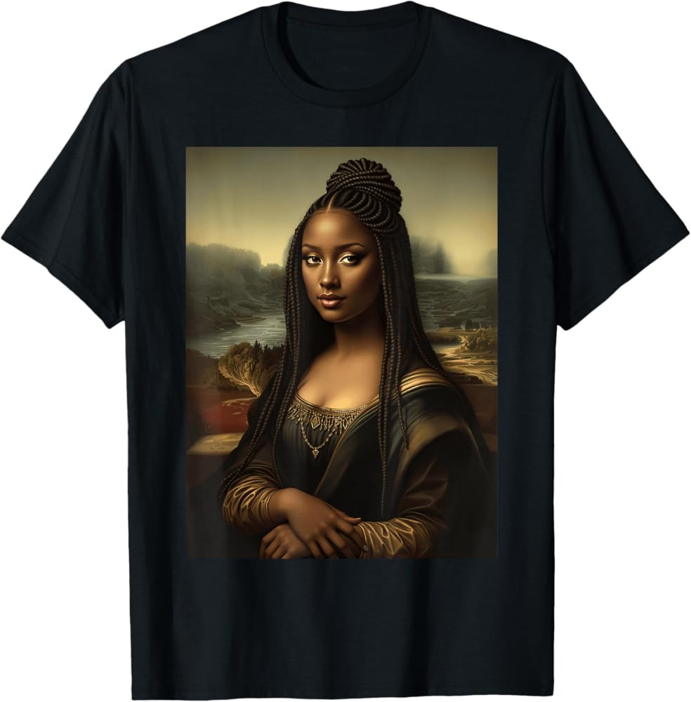 Black Mona Lisa African American Black History Month Funny T-Shirt | Amazon (US)