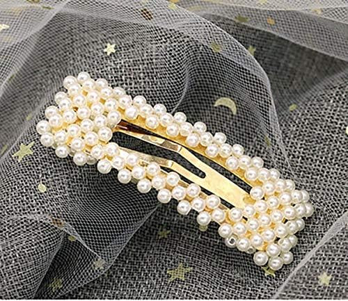 2PCS Sweet Imitation Pearl Hair Clips Hairpin Simple Fashion Alloy BB Hairgrip Hair Accessories for  | Amazon (US)