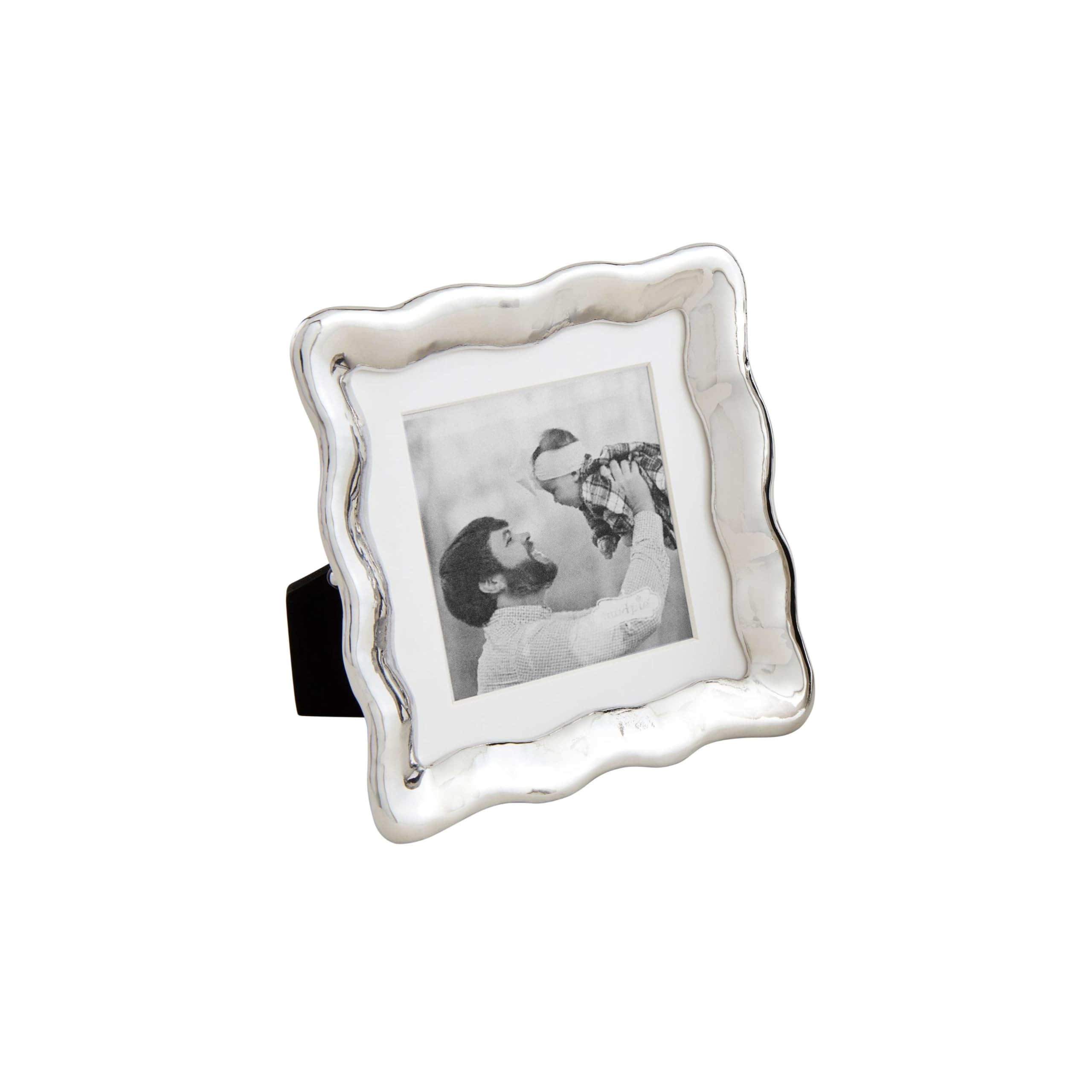 Mud Pie Square Wavy Metal Mini Frame; 5" X 5" | Amazon (US)
