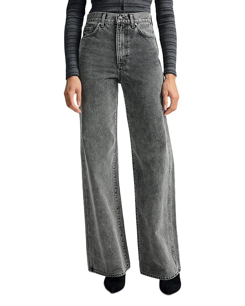 Veronica Beard Taylor High Rise Wide Leg Jeans in Volcanic Dust | Bloomingdale's (US)