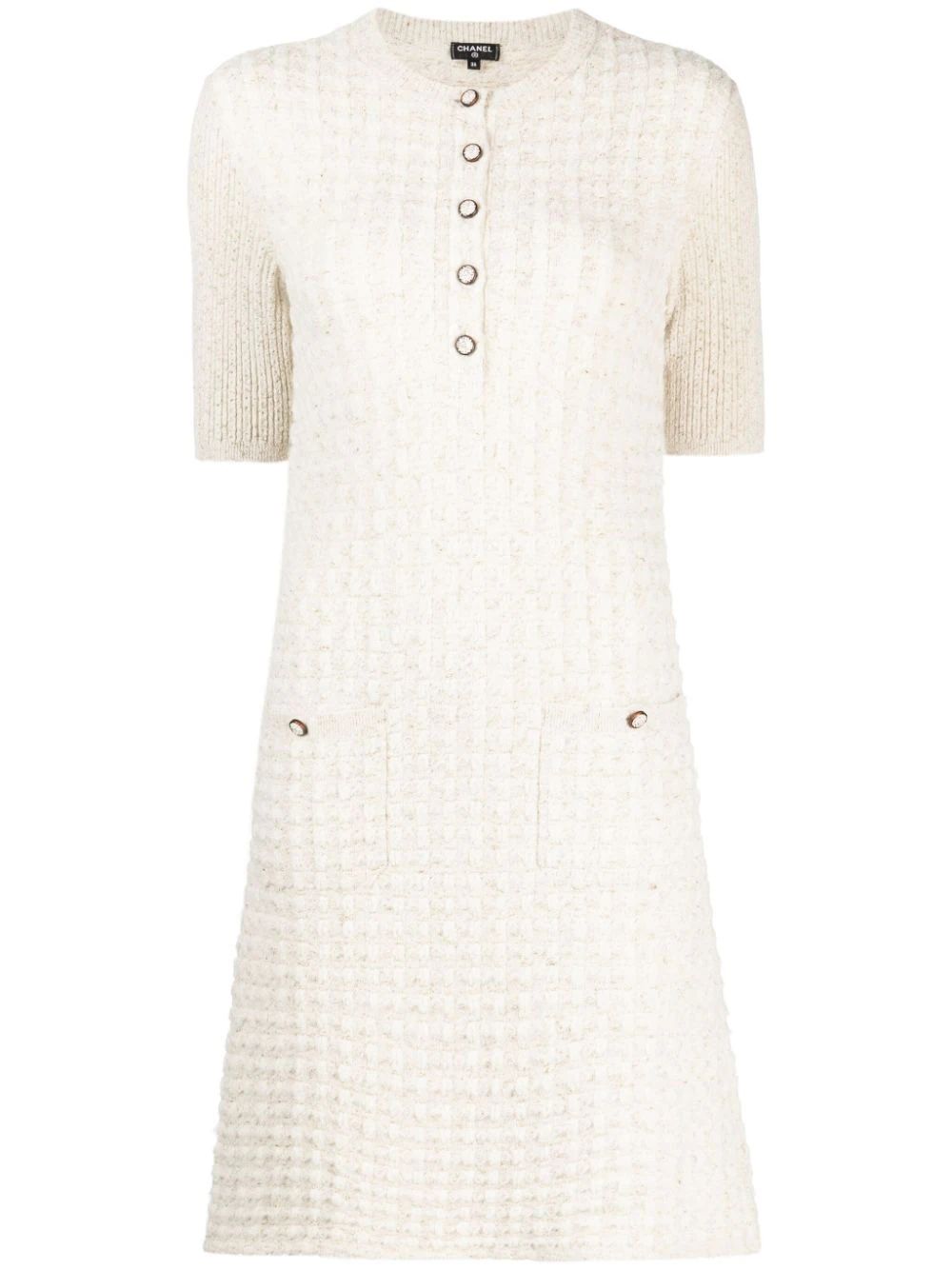 2000s short-sleeve tweed dress | Farfetch Global