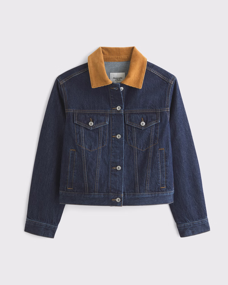 Women's Denim Trucker Jacket | Women's Coats & Jackets | Abercrombie.com | Abercrombie & Fitch (US)