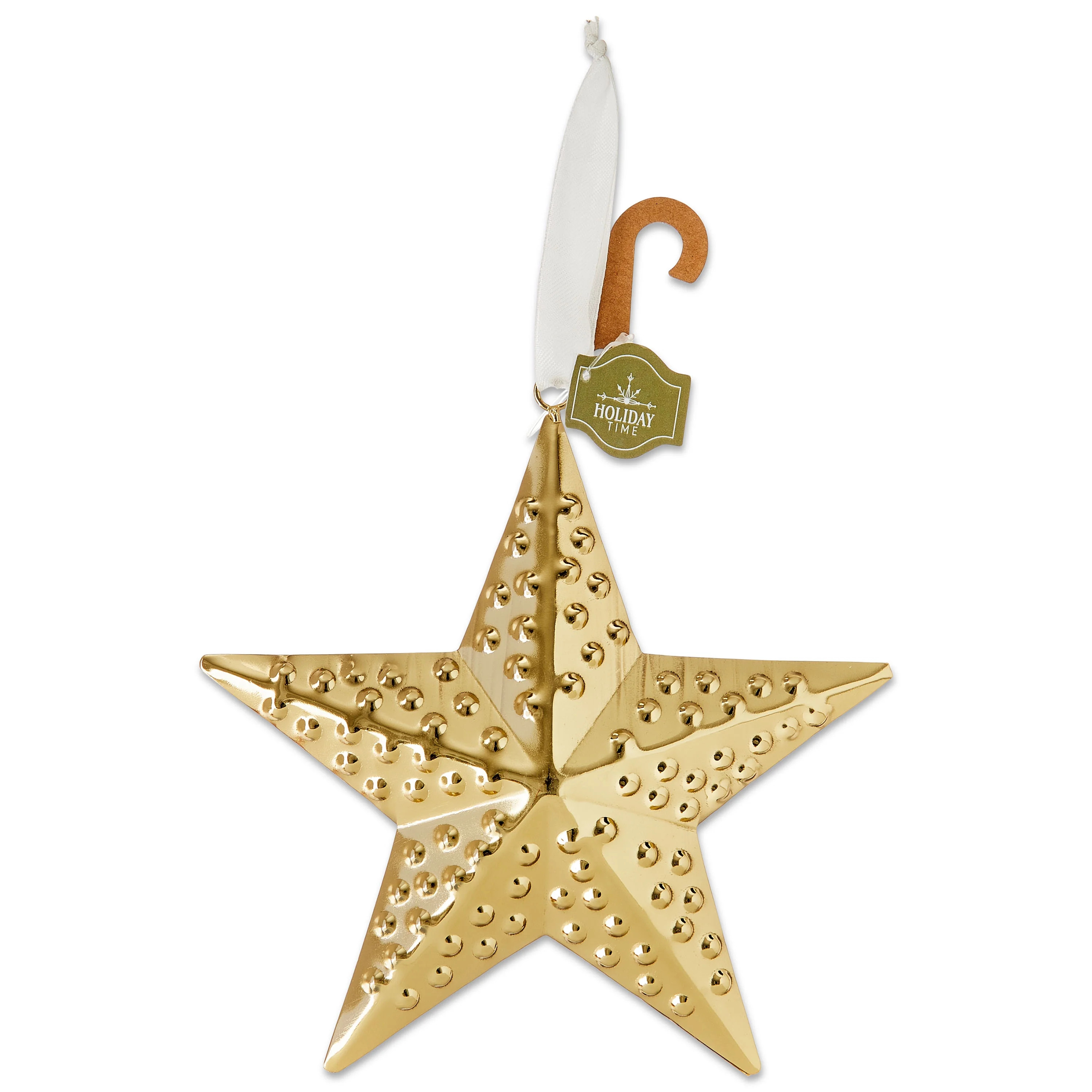 Gold Iron Star Christmas Ornaments, 6", 8 Count, by Holiday Time | Walmart (US)