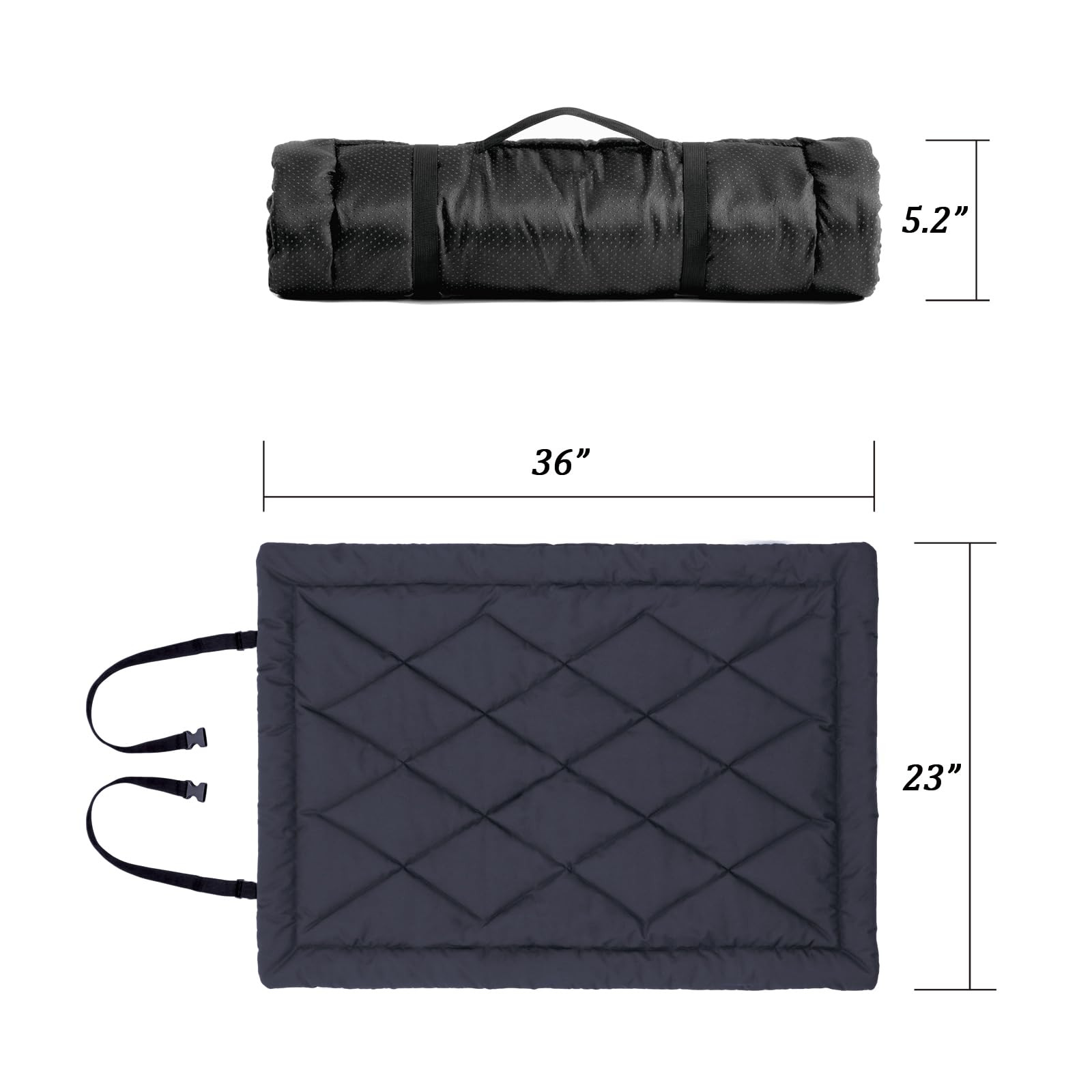 Travel Dog Bed, Portable Waterproof Anti-Slip Dog Camping Bed Mat with Carry Handles for cat or O... | Amazon (US)