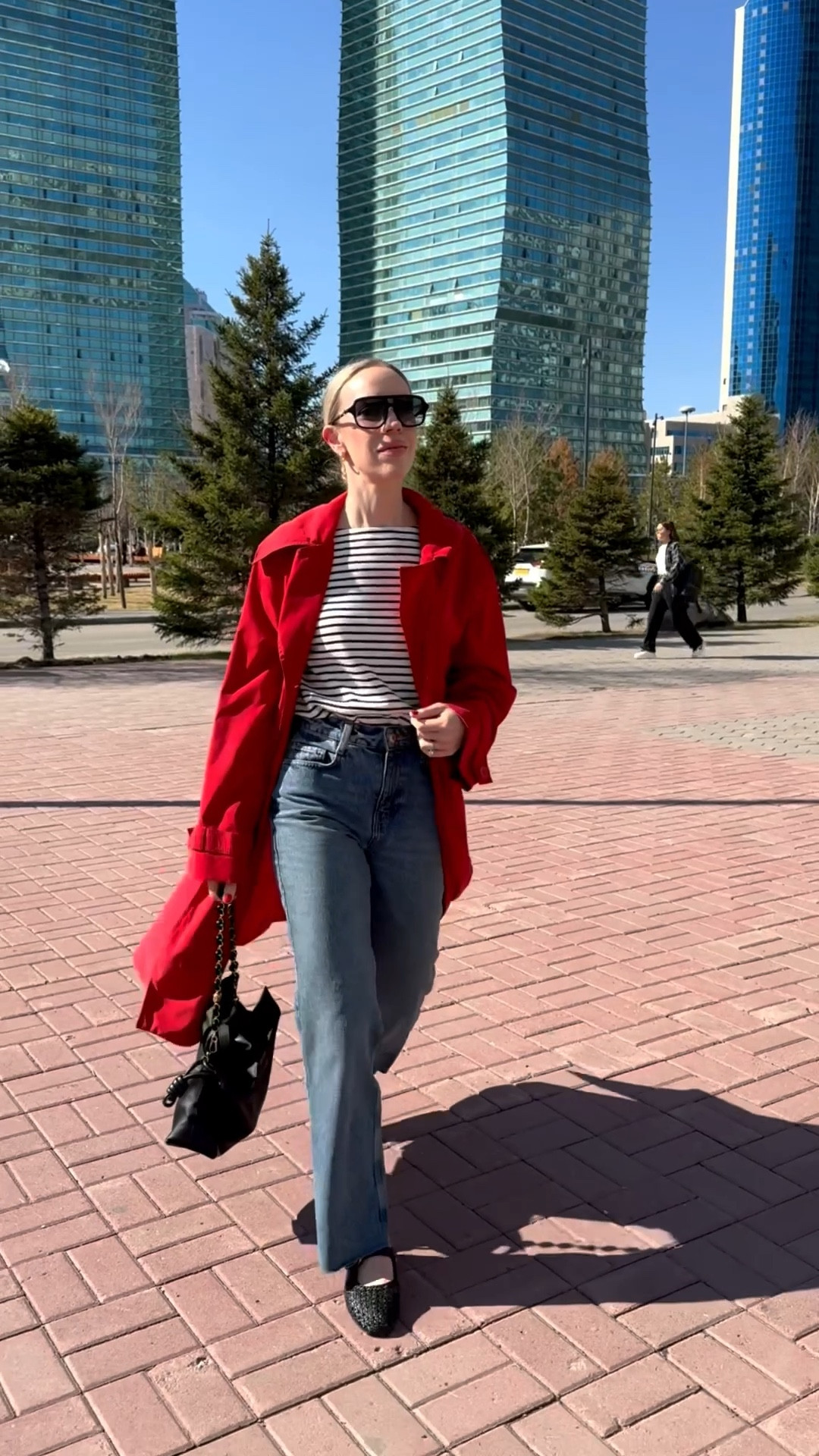 Spring outfit 2026, red trench coat, striped tee, @Zara straight leg jeans, leather Mary Jane ballet flats 

#LTKOver40 #LTKSaleAlert #LTKSeasonal