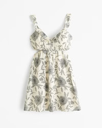 Women's Ruffle Cutout Mini Dress | Women's Clearance | Abercrombie.com | Abercrombie & Fitch (US)