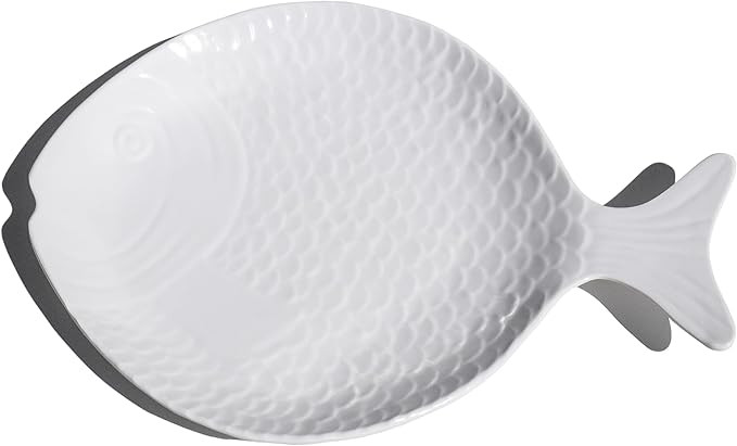 Coastal 15" x 11" Durable Melamine Fish Serving Platter, Shatter-Resistant and Dishwasher-Safe In... | Amazon (US)