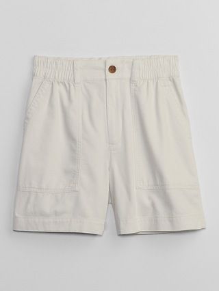 4" High Rise Pull-On Utility Shorts with Washwell | Gap Factory