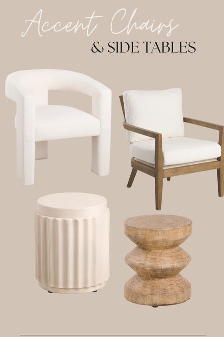 Accent chairs & side tables 

#LTKstyletip #LTKhome #LTKFind
