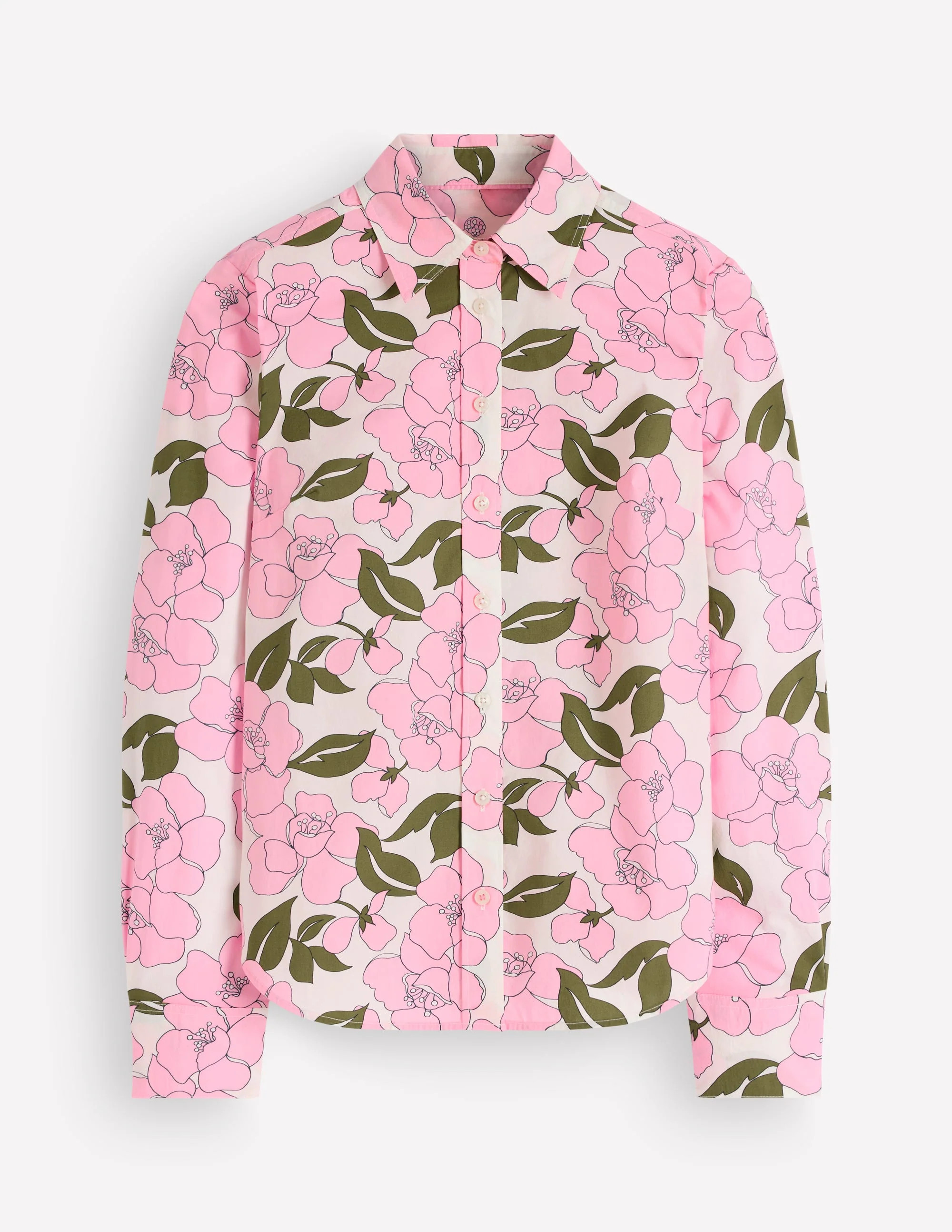 Sienna Cotton Shirt-Blossom Pink, Radiant Bloom | Boden (US)