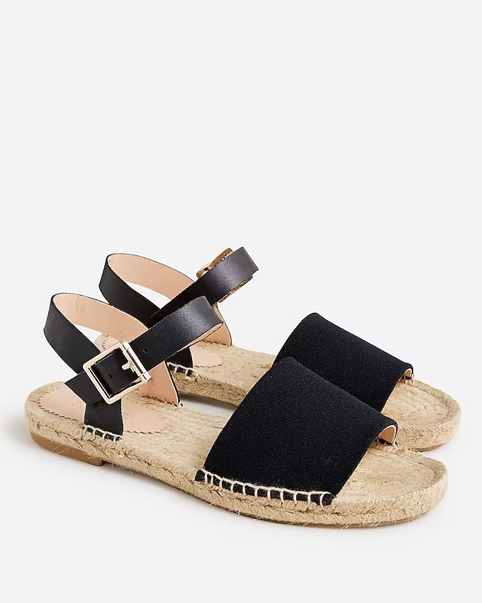 Made-in-Spain ankle-strap espadrilles in leather | J.Crew US