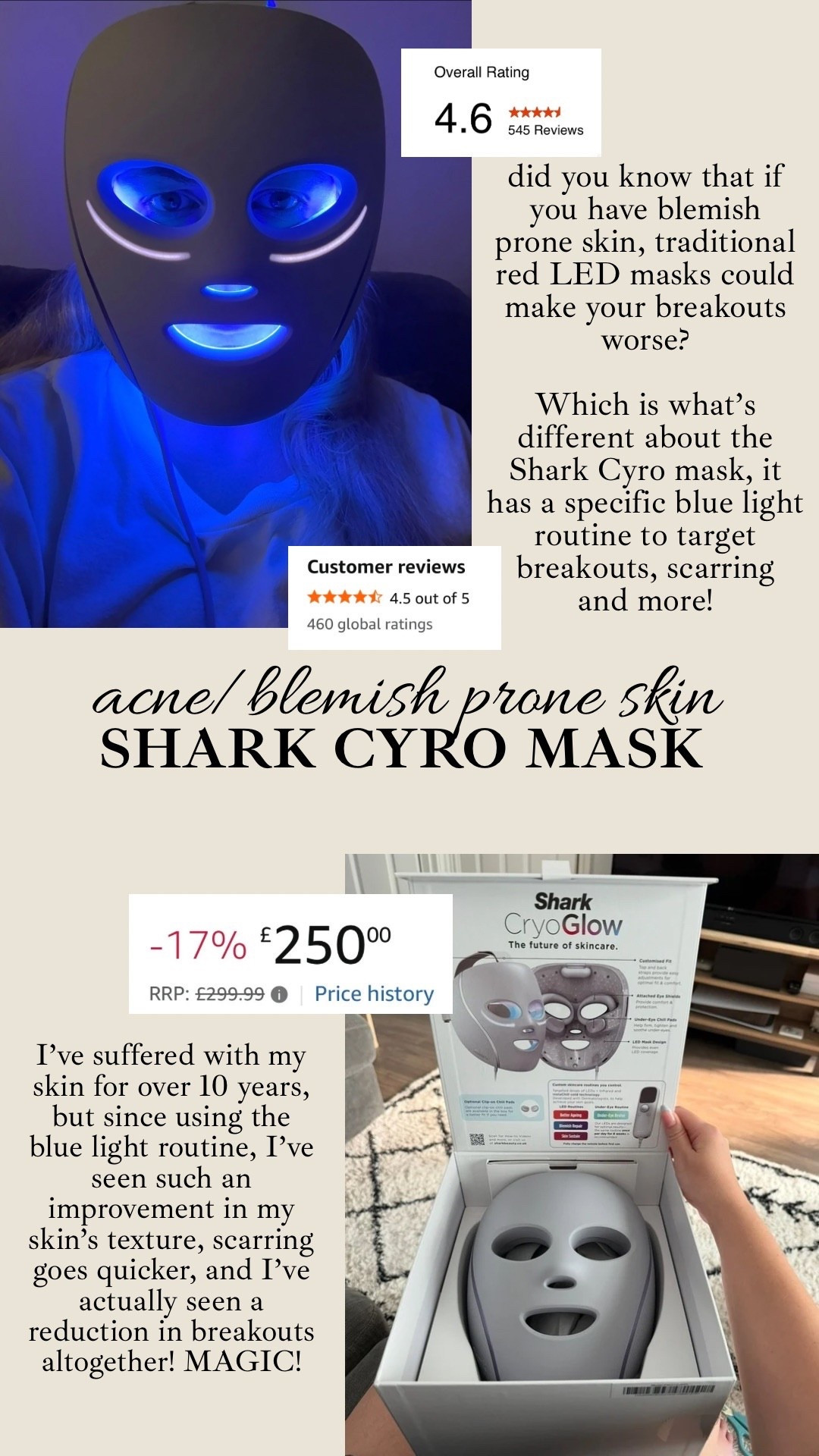 One of the best investments in my skin I’ve ever made! The Shark Cyro Mask has blue LED light routines for blemish prone skin, in addition to the tradition red LED light routine for anti aging! And the cheapest I’ve found it 👏🏻 

#LTKGiftGuide #LTKBeauty #LTKCyberWeek