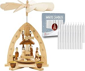 Amazon.com: USA SUPREME German Christmas Decoration Pyramid-11 inches with 20 pcs White Candles I... | Amazon (US)