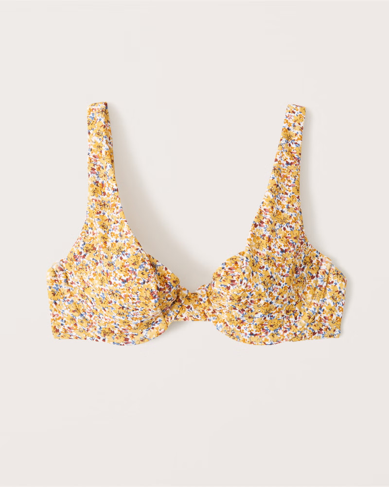 Underwire Squareneck Swim Top | Abercrombie & Fitch (US)