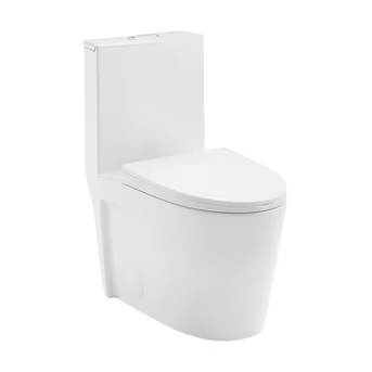 Swiss Madison Angers Glossy White Elongated Standard height 10-in Rough-In 1.6 GPF Dual Flush Sma... | Lowe's