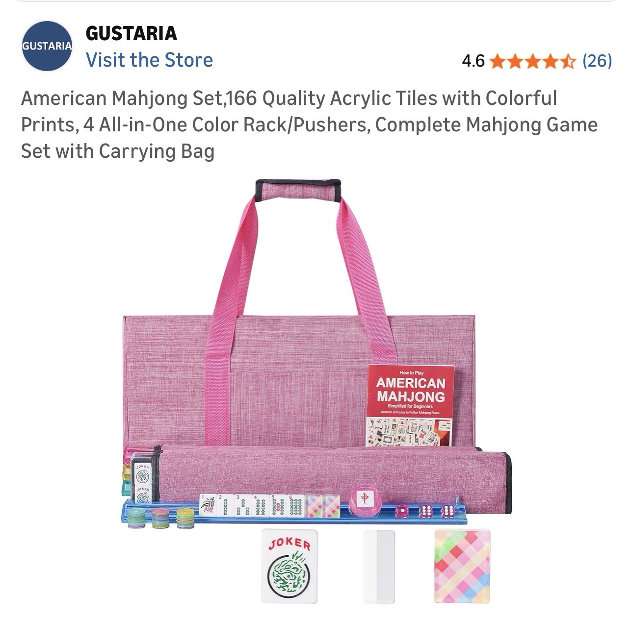 Back in stock! Prettiest set! Traditional tile faces with candy like backs! Note my picture is my friends set and they were paired with Bespoke Mahjong mat and racks. The set should come with multi colored racks and no mat!  Also says a 30 day return policy  If you pair with an Amazon mat then you can maybe stay under $200?  
#mahjong
#mahjongtiles


#LTKHome #LTKSeasonal