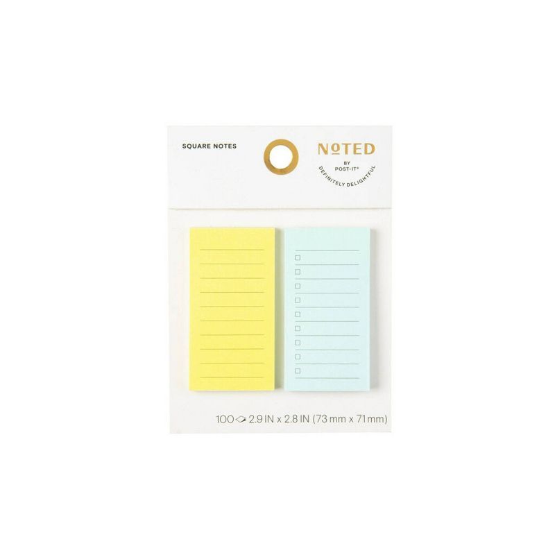 Post-it Square Mini Notes Duo 2.9"x2.8" Mint/Yellow | Target