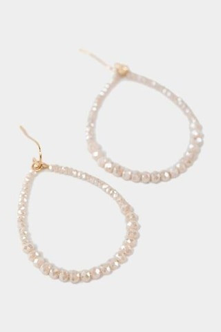 Kristin Outline Beaded Teardrop Earrings - francesca's | Francesca's