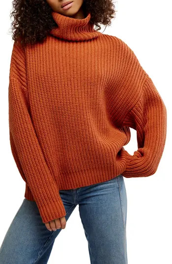 Free People Swim Too Deep Turtleneck Sweater in Goldrust at Nordstrom Rack, Size Small | Nordstrom Rack