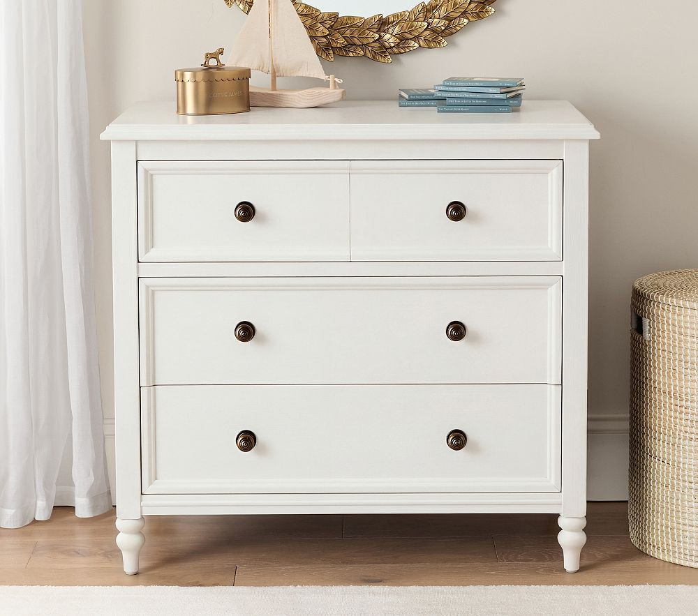 Chris Loves Julia Turned Wood 4-Drawer Dresser (36w x 19d") | Pottery Barn Kids