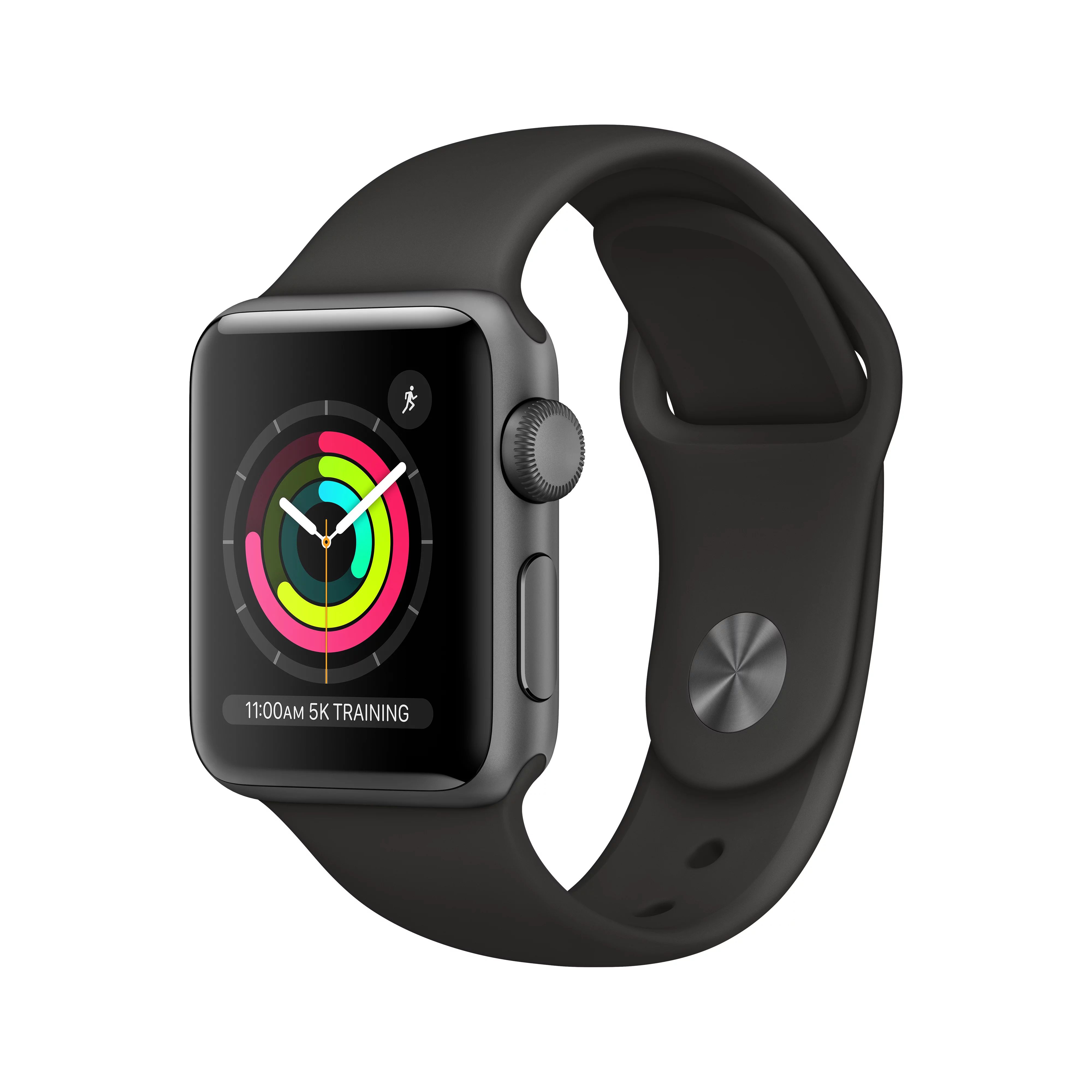 Apple Watch Series 3 GPS Space Gray - 38mm - Black Sport Band | Walmart (US)