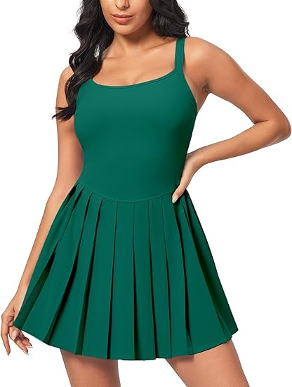 IUGA Tennis Dresses for Women with Shorts Easy Pezzy Athletic Dress for Women Adjustable Straps W... | Amazon (US)