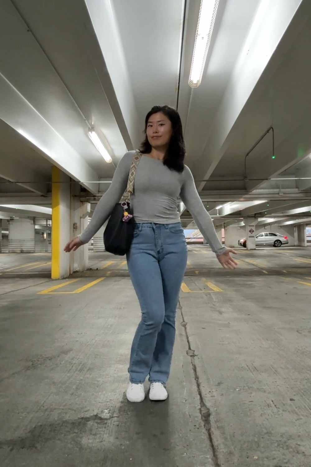 easy fall outfit! 7/30 of Nov fits, long sleeve Klassy top, flare jeans, white,  sneakers#LTKVideo

#LTKSeasonal #LTKStyleTip