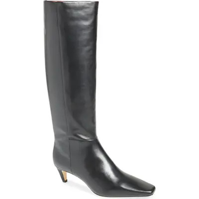 Reformation Remy Knee High Kitten Heel Boot in Chestnut Leather at Nordstrom, Size 9 | Nordstrom