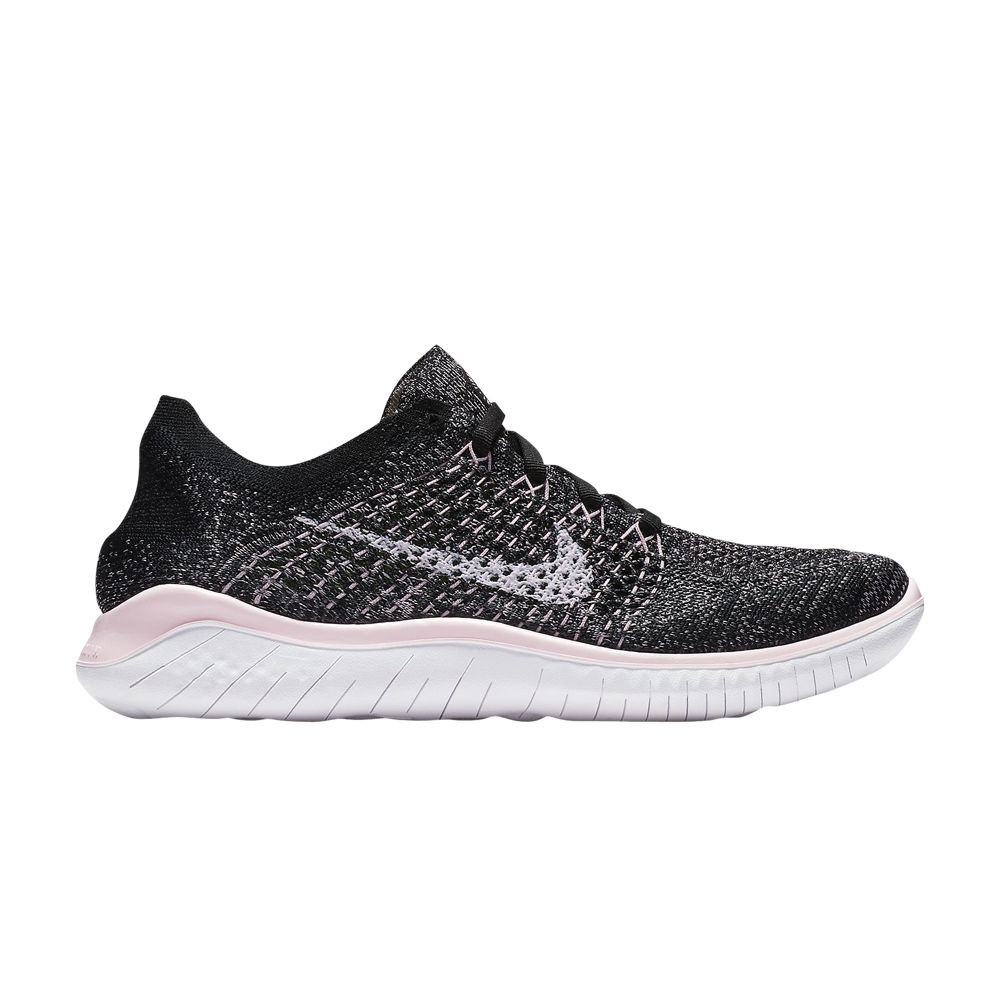 Nike Wmns Free RN Flyknit 2018 'Black Pink Foam' | Women's Size 9.5 | GOAT