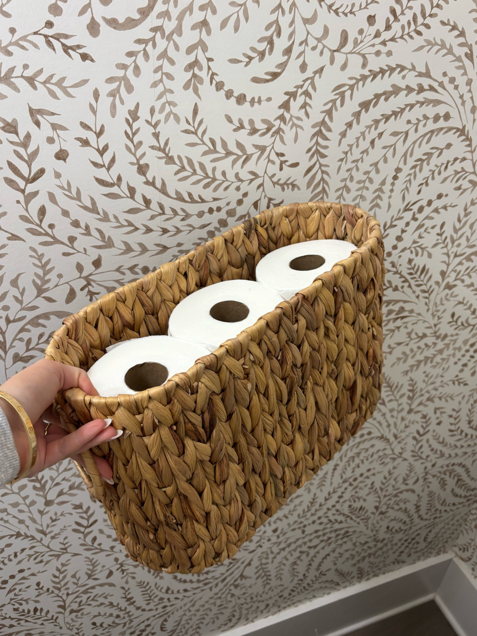 Toilet paper basket from Amazon! Love this bathroom find! 

#LTKHome