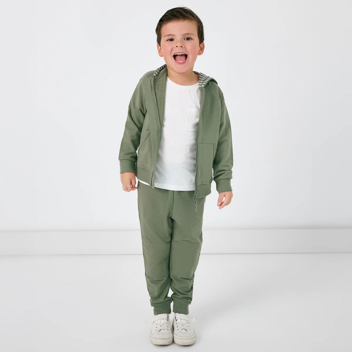 Moss Zip Hoodie | Little Sleepies