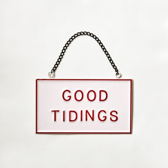 'Good Tidings' Ornament Red/White - Hearth & Hand™ with Magnolia | Target