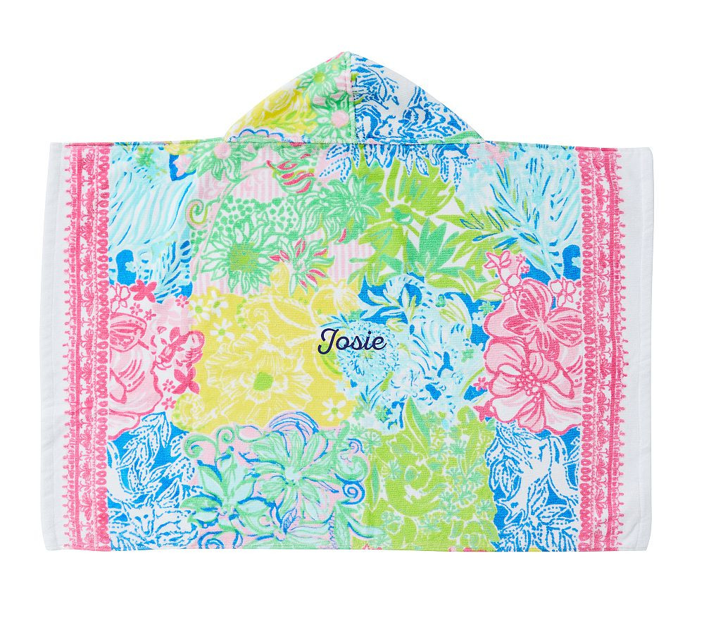 Lilly Pulitzer Cheek to Cheek Baby Beach Hooded Towel UPF 50+ | Pottery Barn Kids