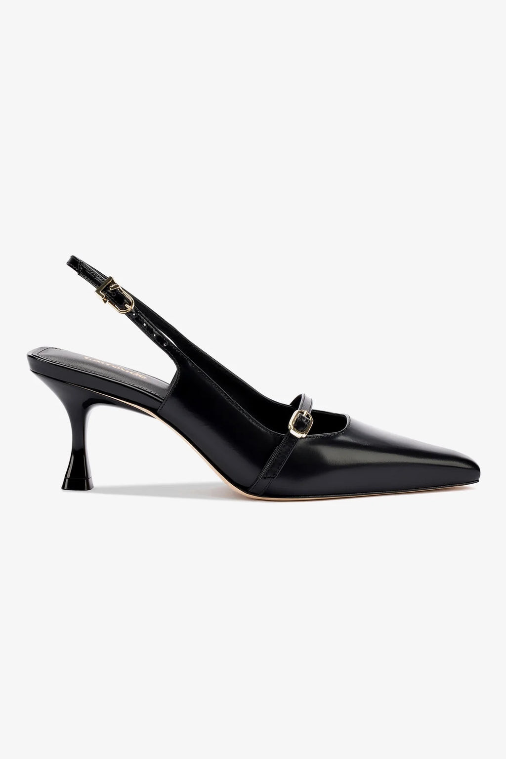 Ines Pump In Black Leather | Larroude