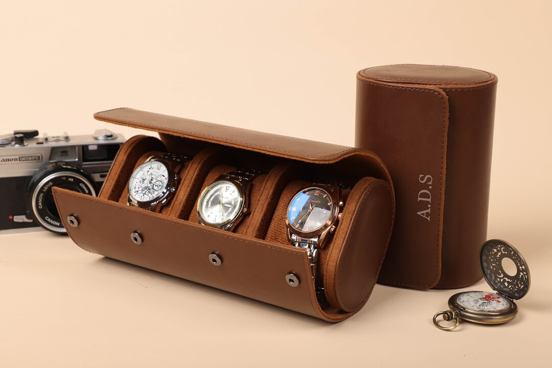 Personalized Name Watch Roll Case Custom Leather Watch Case - Etsy | Etsy (US)