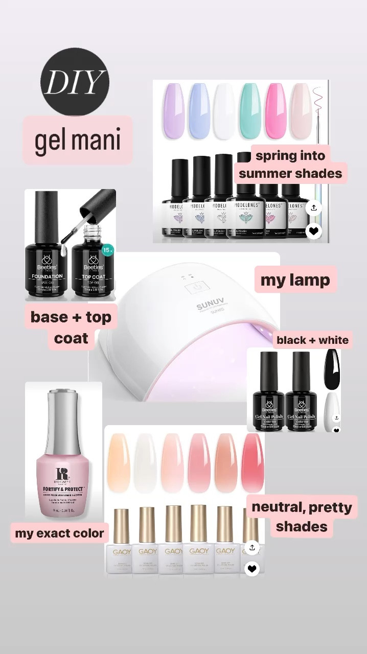 DIY gel manicure/pedicure-After years of chipped nails from doing regular polish, and then years of wasted time & money doing acrylic and gel at the salon, I switched to this from Amazon. Simple and effective, I’m now saving time and cost, plus still getting 2-3 weeks out of my nails. (makes touch-ups so convenient!) #gelnails #DIYnails #gelpolish #gelmanicure #beautyover50 #makeupover50 #manipedi #gelnailcolors 

#LTKbeauty #LTKfindsunder50 #LTKover40