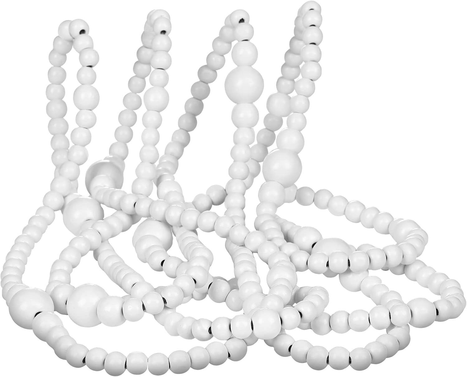 12 Feet Christmas Wooden Beads Xmas Bead Garland Round Craft Bead Garland Farmhouse Bead Garland ... | Amazon (US)