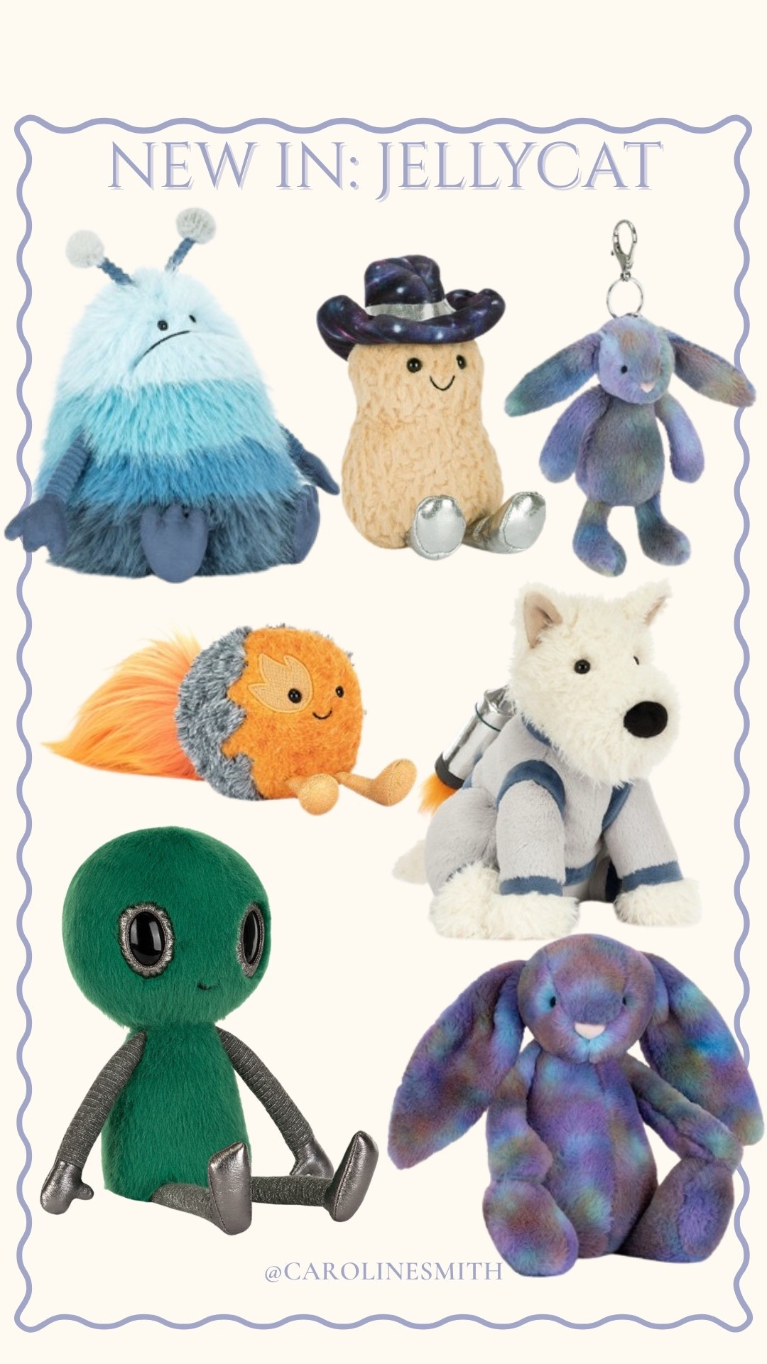 New in: Jellycat! Space edition


Plushie, gifts for kids, space, alien, galactic, bunny, Easter basket, gift ideas

#LTKSeasonal #LTKmomlife #LTKKids